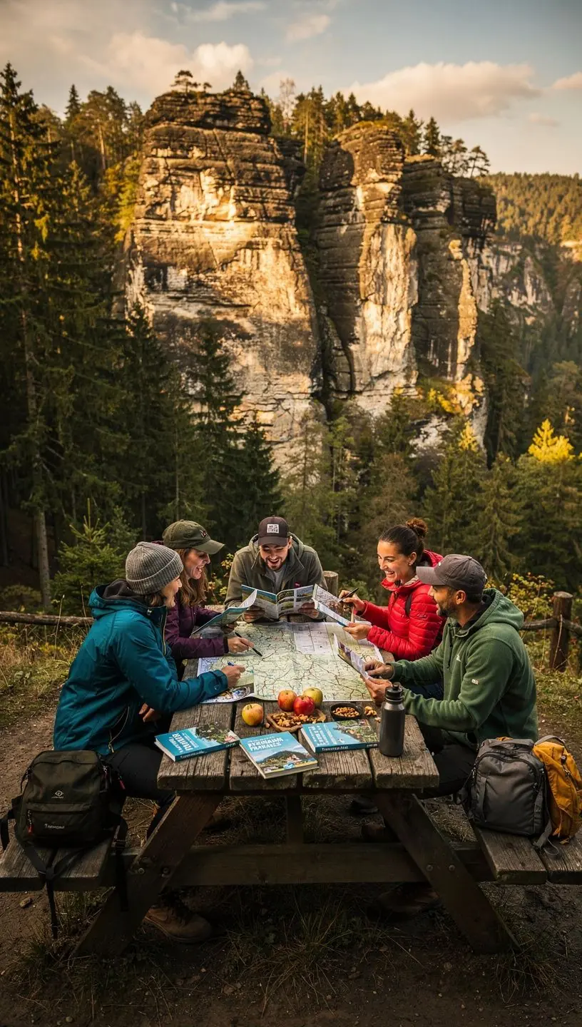 Malebné vesničky s tradičními domy a místními trhy v Českém středohoří.